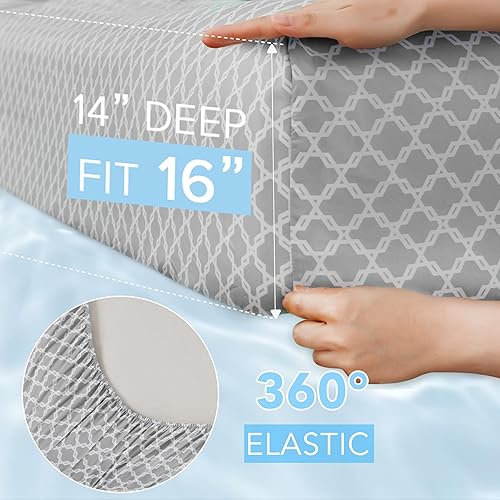 Miniatura 4 de Comfort Spaces - Juego de sábanas de 3 piezas Coolmax supersuave y resistente a la decoloración que absorbe la humedad con elásticos alrededor que