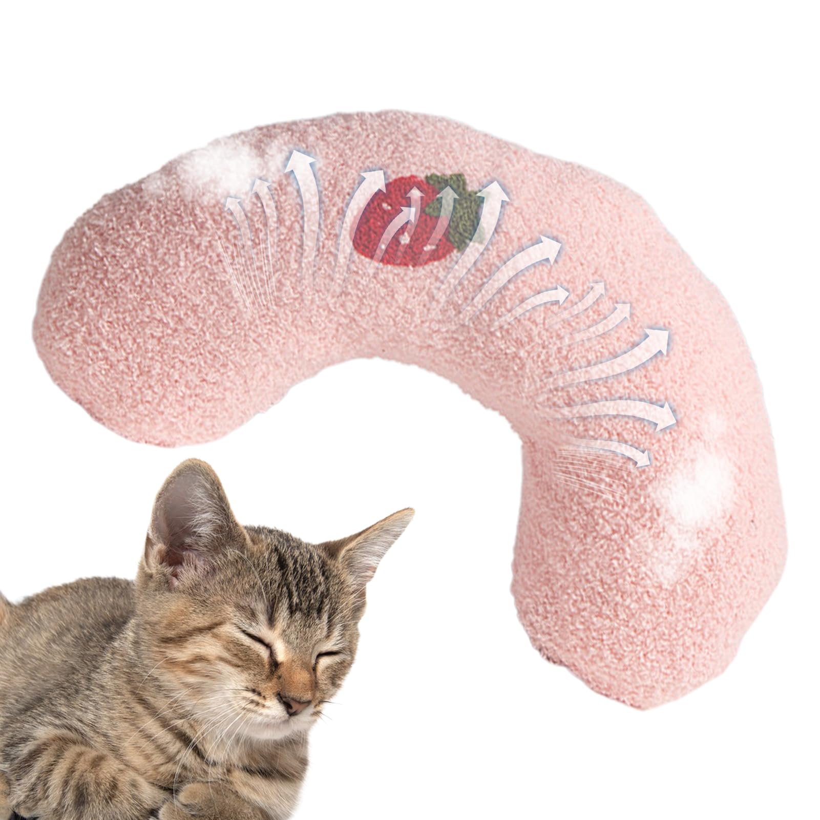 Beruhigendes Haustierkissen | U-Form | Für Katzen & Kleine Hunde | Weich & Waschbar