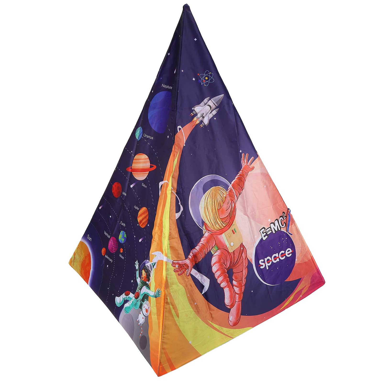 Space World Tenda da Gioco per Bambini Casetta da Gioco Pieghevole e Divertente per L'Esplorazione Cosmica per Interni Ed Esterni 100 X 100 X 140 Cm