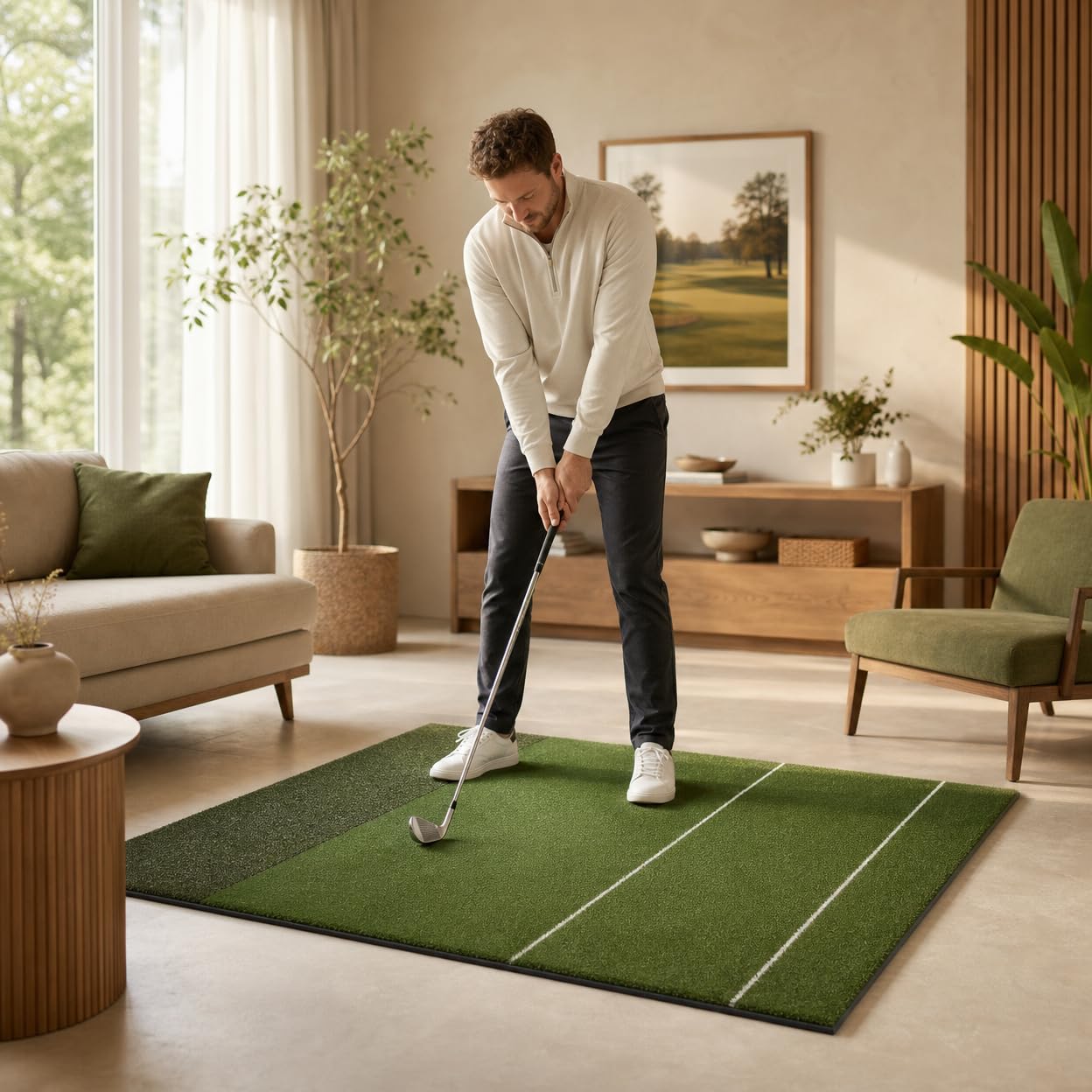Golf Schlagmatte, Schwungführung, Eva