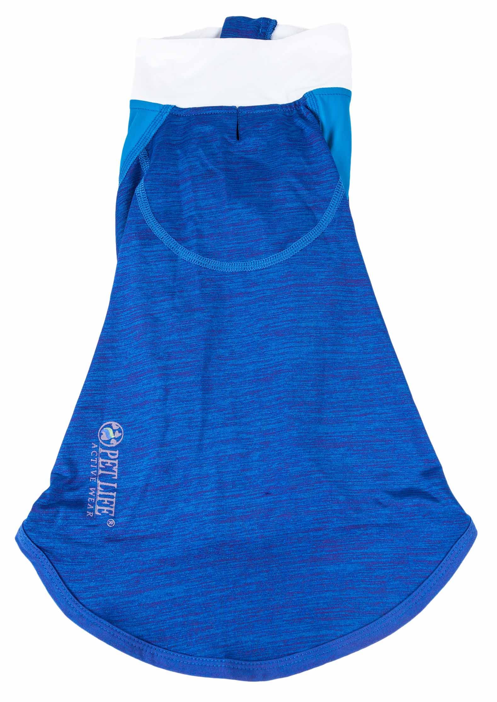 PetLife Active Chewitt Wagassy - Camiseta de Manga Larga para Perro (elástica, 4 vías, tamaño Grande), Color Azul