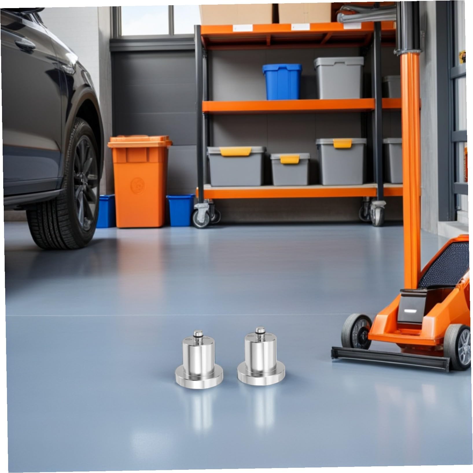 Cabilock 4stücke Stoßdämpfende Auflage Wagenheber-adapter Hebebühnen-auflagen Robuste Basis aus Aluminium Werkstattwerkzeuge für Fahrzeugwartung
