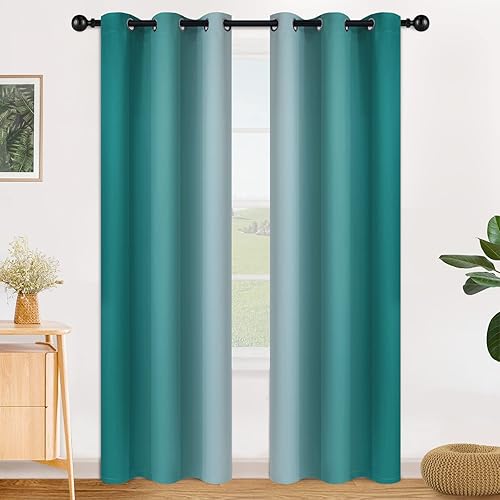 Miniatura 151 de SimpleHome Cortinas gruesas con aislamiento térmico y ojales, bloqueo de luz para oscurecer sala, dormitorio, 2 paneles, 52 x 72 pulgadas de largo,