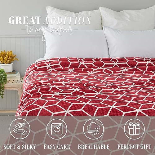 Vista 59 de Elegant Comfort Manta de lujo aterciopelada, ligera para todas las estaciones, ultra afelpada, suave, acogedora y mullida para sofá, cama, viajes