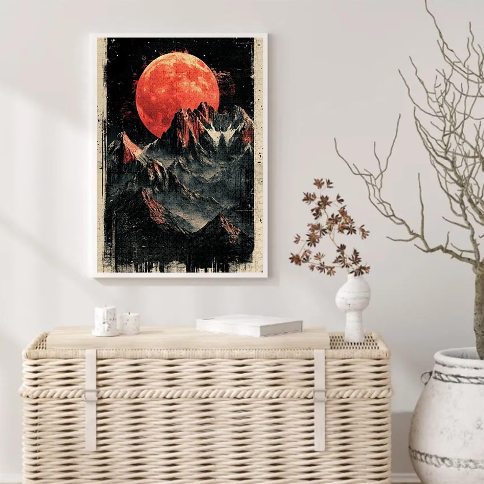 Japoński styl Puzzle 3000 sztuk, 5D DIY Puzzle Słońce Puzzle dla dorosłych i początkujących od 14 lat, układanki logiczne Relaks i inteligencja, wystrój pokoju na ścianę, prezent dla kobiet, 122 x 81