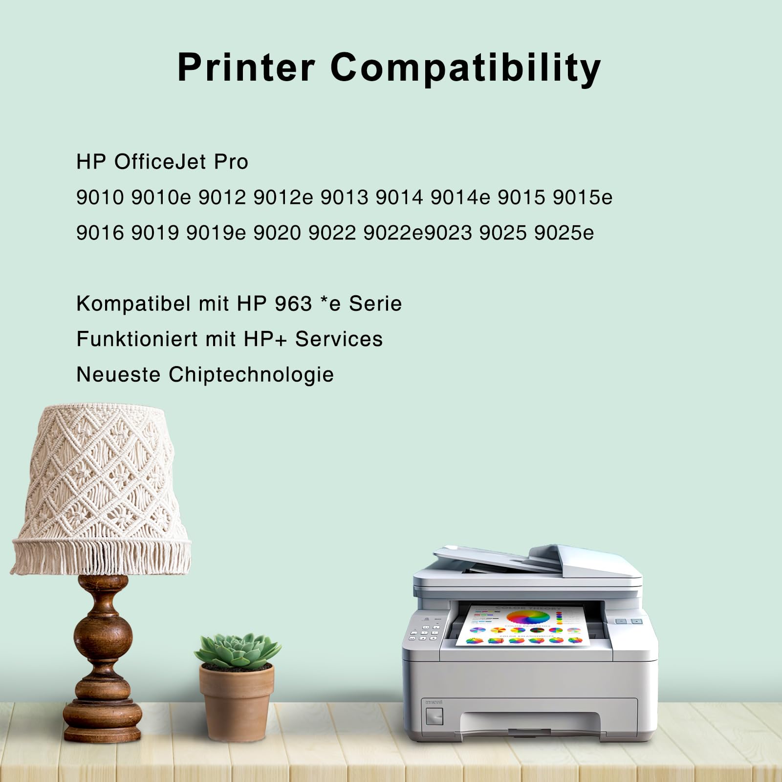 SAILNER 963XL kartridże do drukarki, kompatybilne z HP 963XL Multipack kartridże do HP OfficeJet Pro 9010 9010e 9012e 9022e 9014e 9015e 9016e 9018 9019 9020 9020e 9025e (zestaw 4 szt.)