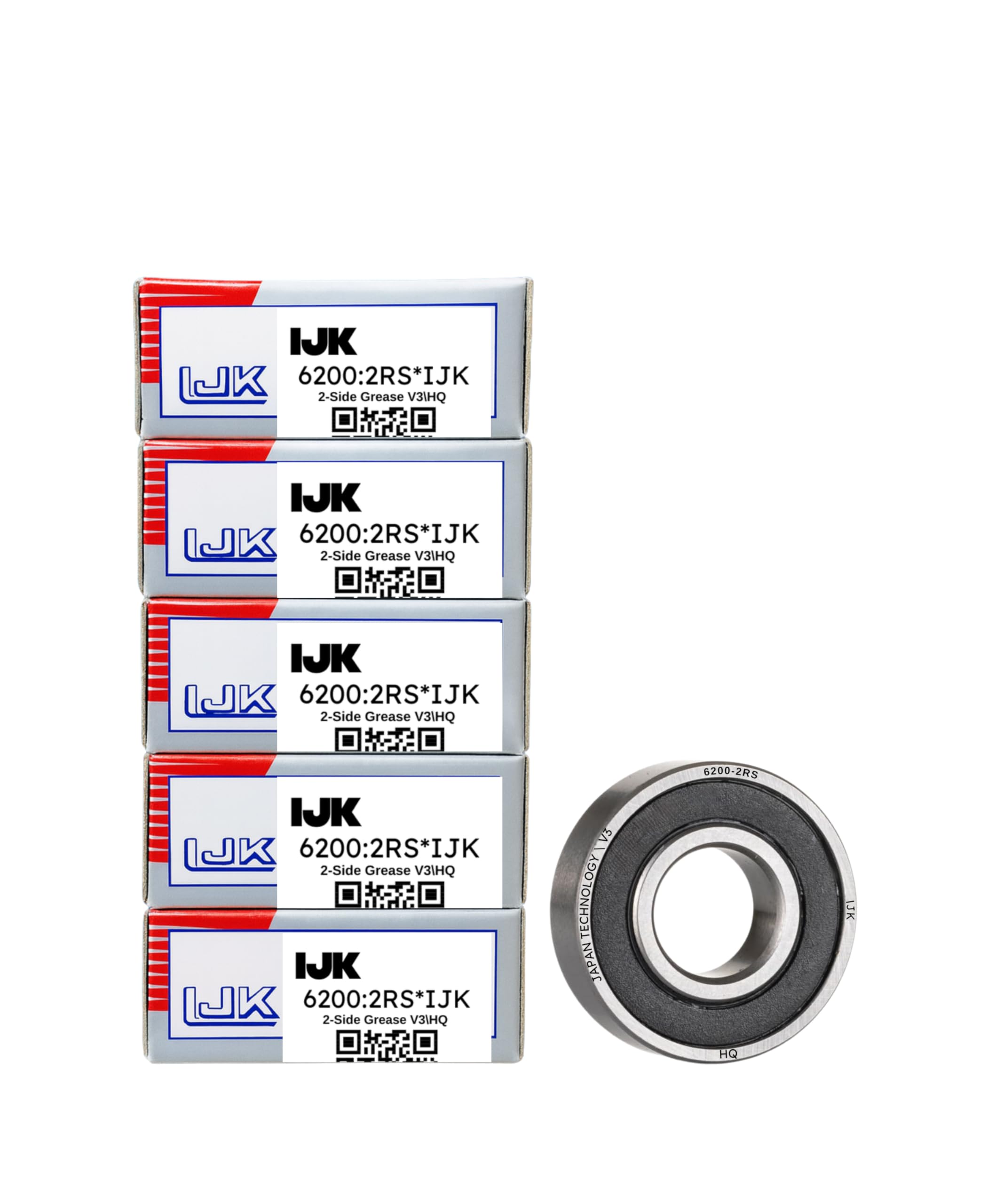 6200 2RS Deep Groove Ball Bearing (10×30×9 mm, Double Rubber Sealed, Pre-Greased Both Sides) | High Speed Low Noise Bearing for Motor, Pump, Fan, Tools & Machinery (Pack of 5)-image-25