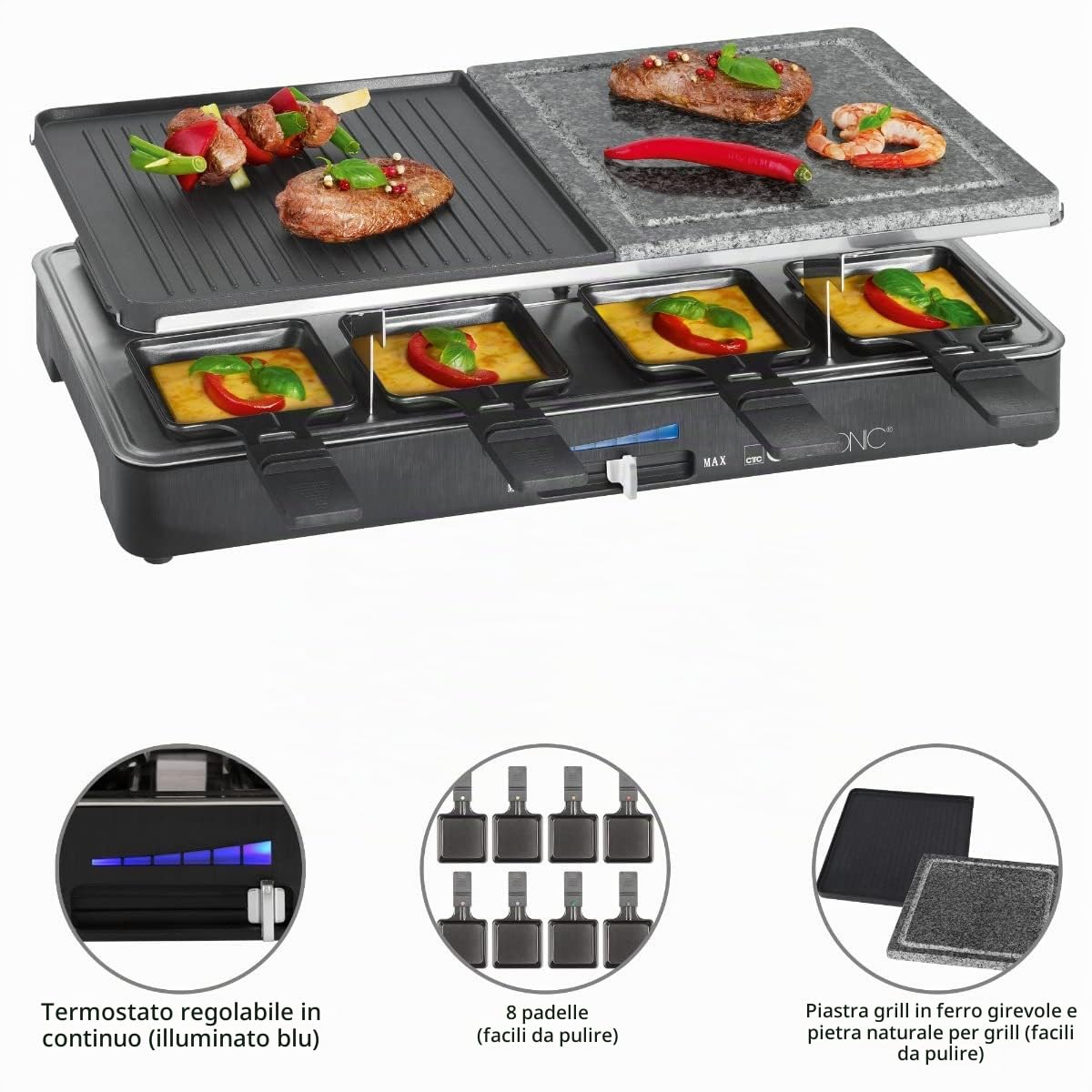 Clatronic RG 3518 Raclette/Grill 2 in 1