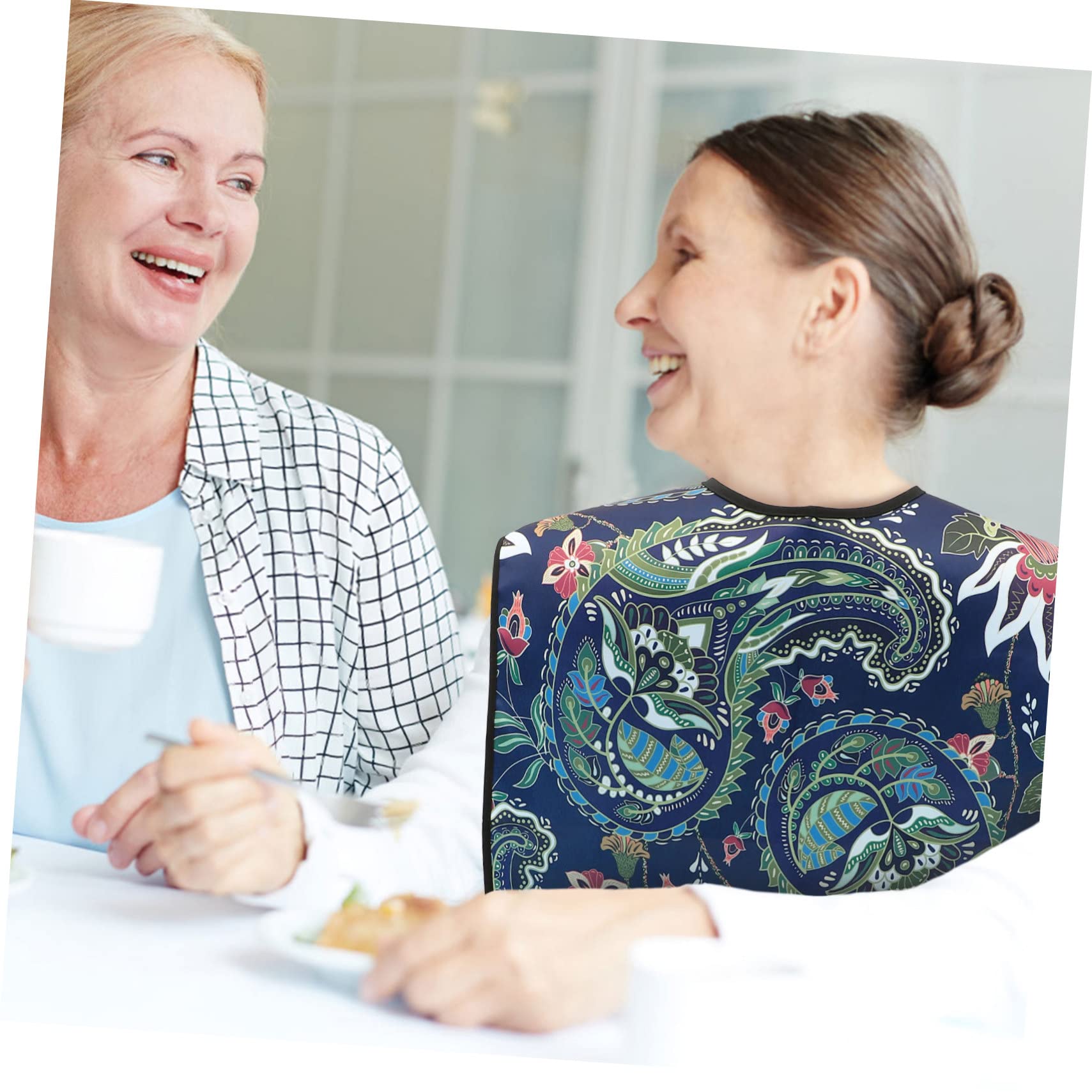3 Stück-pack Erwachsene Lätzchen zum Essen Waschbar und Wiederverwendbar mit Verstellbarem Riemen aus Polyester und Pu für Schutz Älterer Menschen Beim Essen
