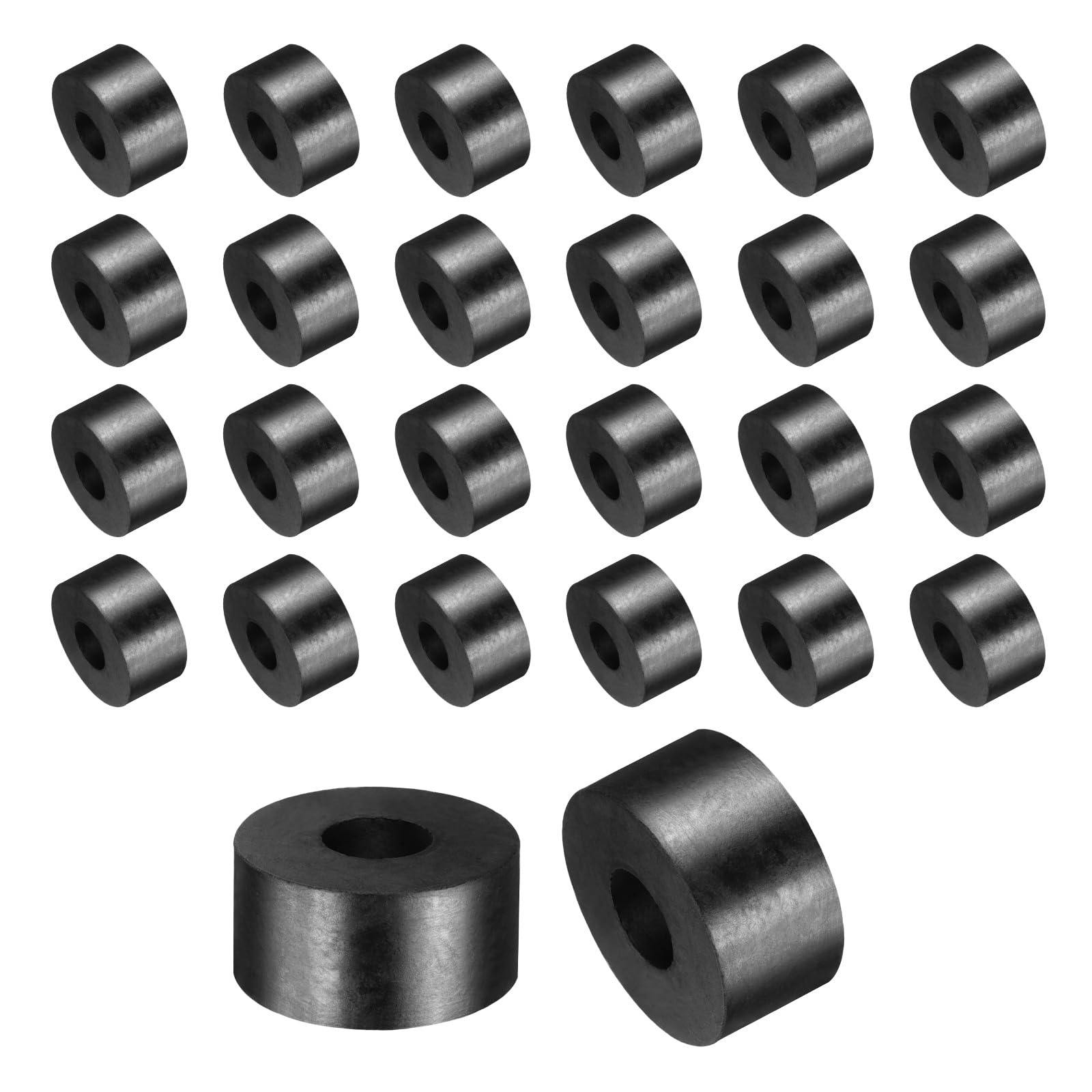 sourcing map 36 Pcs Rubber Spacers 30mm OD x 12mm ID x 15mm Height Round Anti Vibration Spacer Rubber Bushing Grommets โ image 1