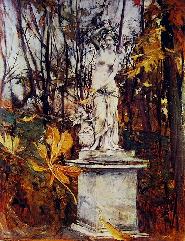Tableau Toile Versailles 60x90cm Affiches d'Art Statue dans le parc Décoration Murale