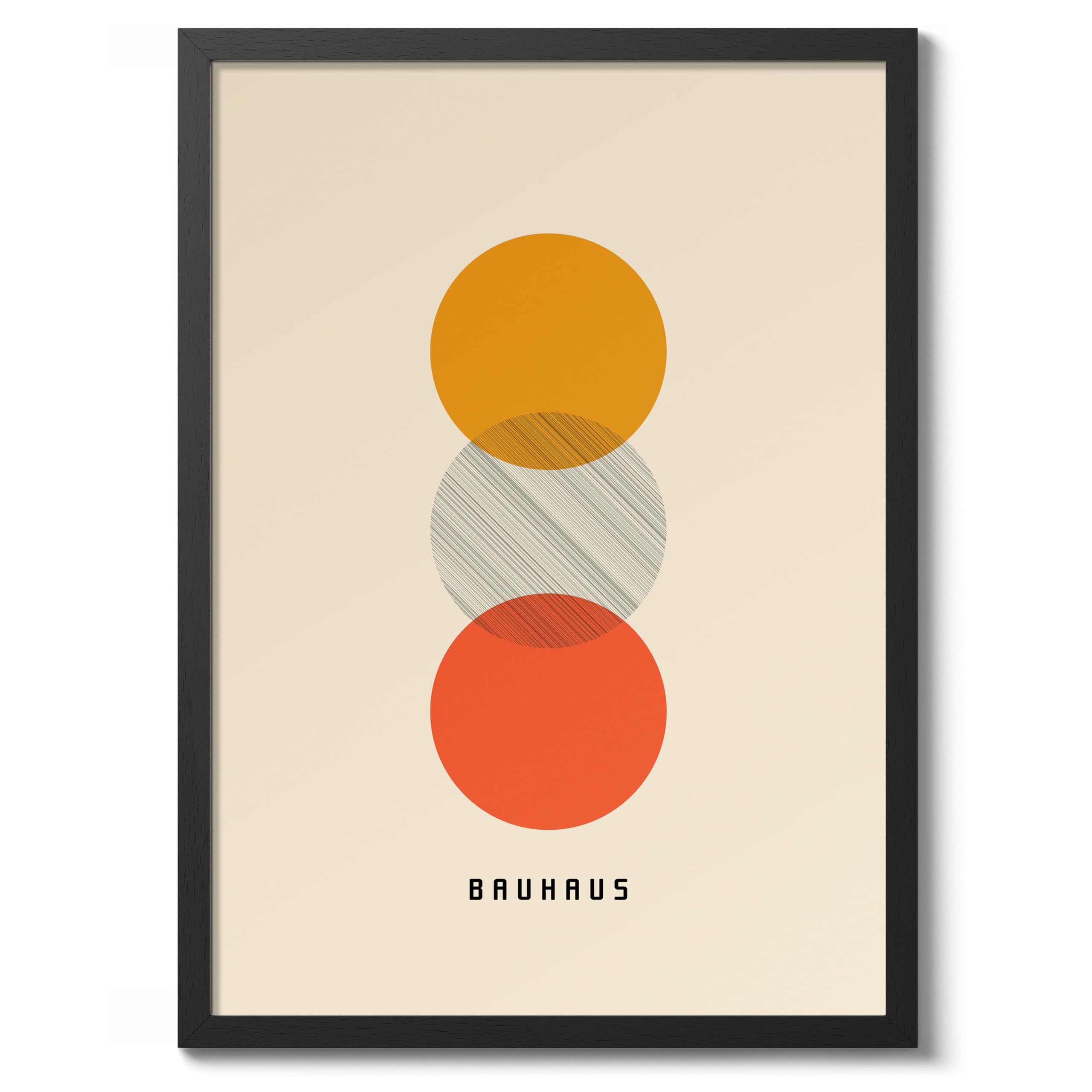Orange Loop Poster, Bauhaus Print, Framed Abstract Art, Mid-Century Wall Art, Modern Home Decor, Gift Idea, Archival Matte, A2 (Print Only) - 59.4x42cm — view 13