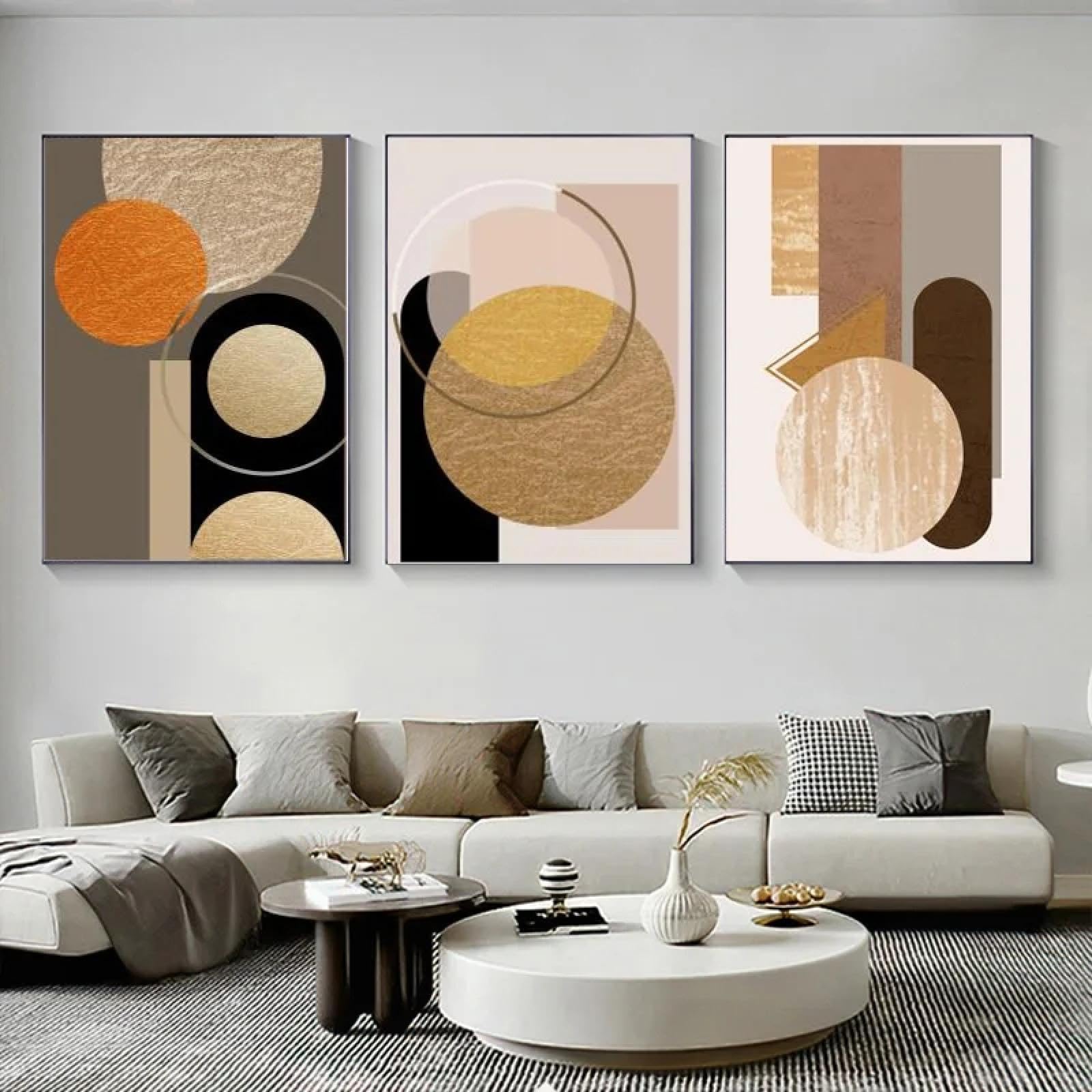 Affiches abstraites cercle géométrique pour décoration maison et impression salon