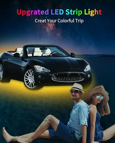 Miniatura 2 de DUOFU365 Tira de luces LED ámbar, luces de pesca nocturna de 12 V, IP68, impermeable, luces de navegación para cubierta marina para automóvil,