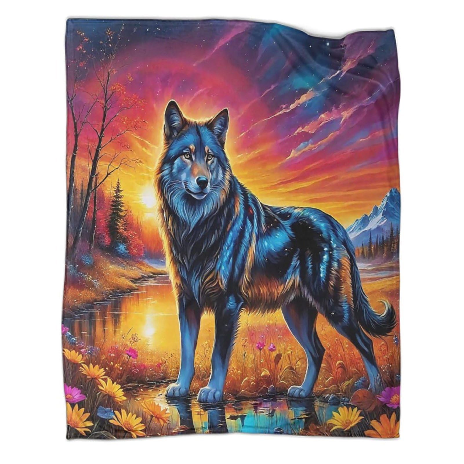 Couverture loup 3D pour calmer les nuits fraîches et agitées des enfants