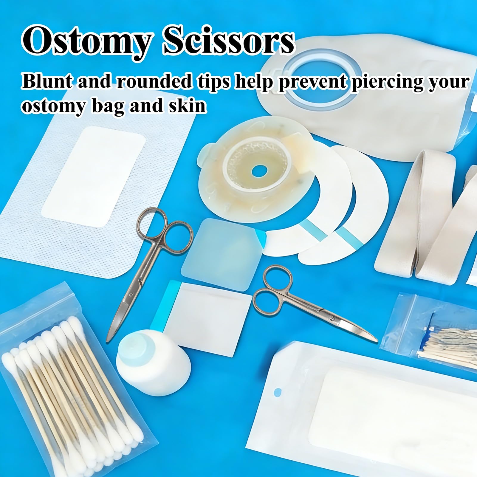 Ostomy Scissors - Blunt Tip Medical Scissors -5 Ostomy Scissors - Blunt Tip Medical Scissors -5