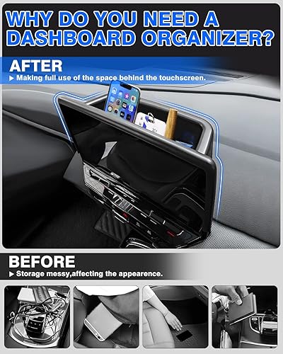 Miniatura 3 de Autorder Ajuste personalizado para organizador de consola central Volkswagen ID.4 VW ID4 2021 2022 2023, accesorios para consola central, bandeja de