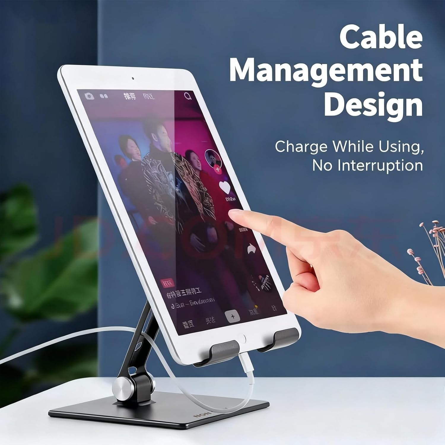 Laptop Stand, Aluminum Alloy, Black, Adjustable Height 3-Level (5/8/12cm), Foldable Computer Riser for 11-24 Inch Devices, Portable Home Office