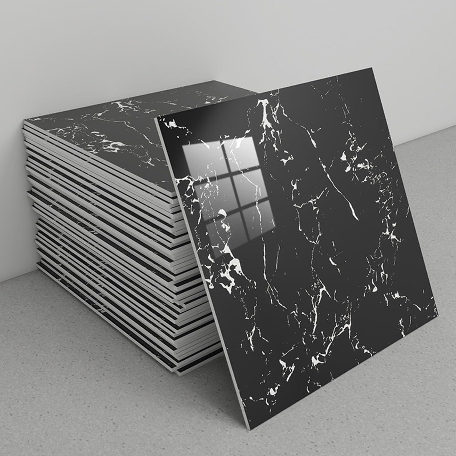 Marble Tile Stickers, Peel and Stick Marble Backsplash Tiles, 30x30cm, Pack of 30