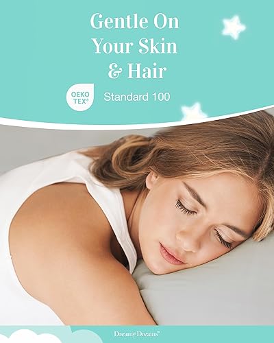 Miniatura 7 de Dreamy Dreams Juego de sábanas de microfibra suave de 4 piezas, sábanas de bolsillo profundo de 21 pulgadas con correas en las esquinas, sábanas