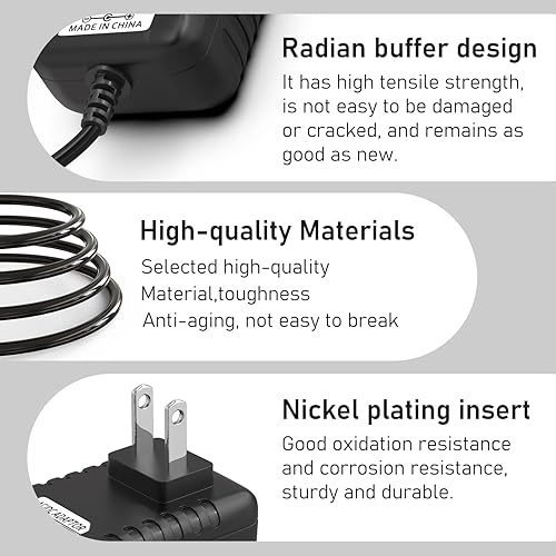 Miniatura 5 de Cable de alimentación de 9V 1A AC/DC para teclado Casio AD-5 AD-5MU AD-5MR WK-110 WK-200 LK-43 LK-100 LK-220 CTK-496 CTK-573 CTK-700 CTK-710 CTK-720