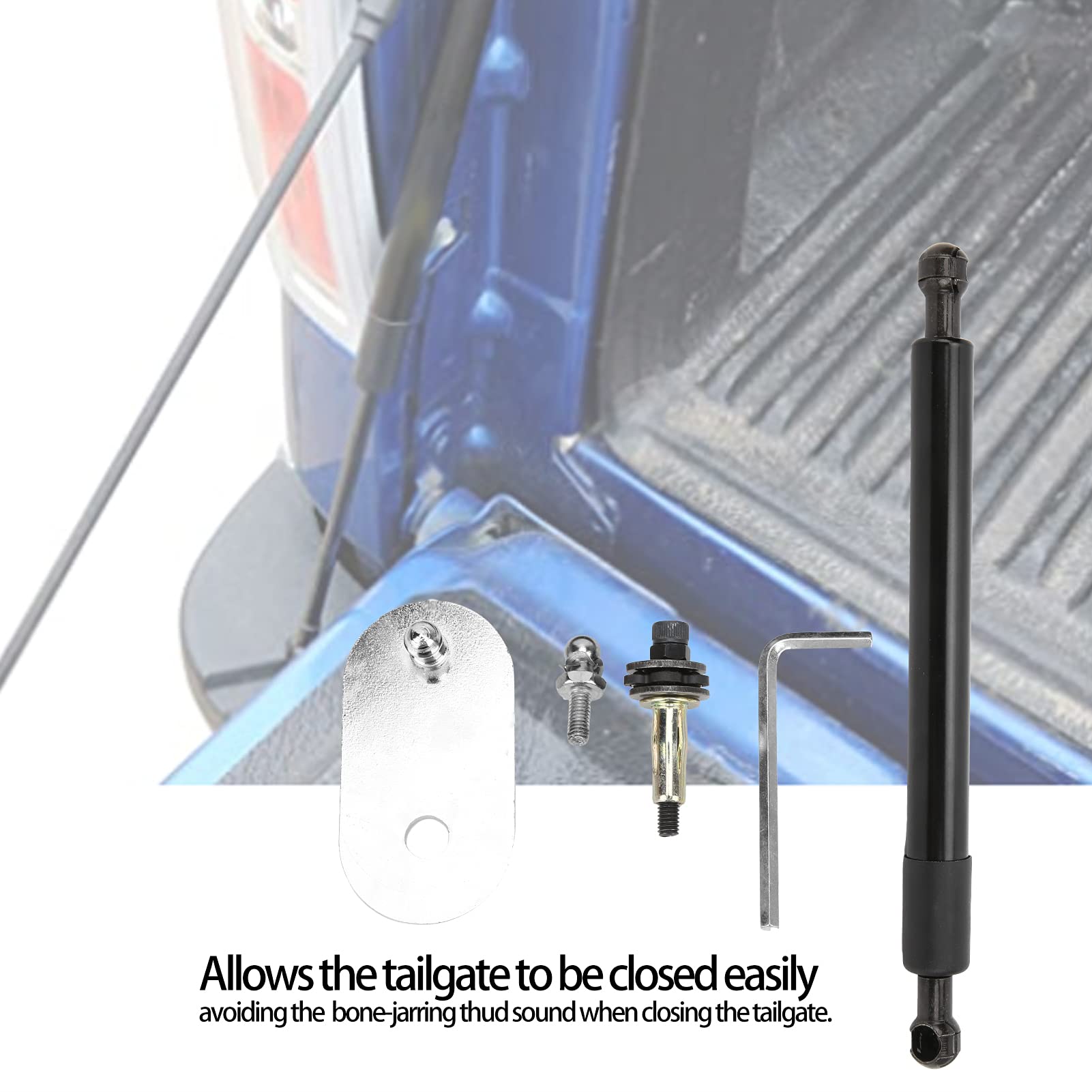 for V10 Service Kit Tailgate Lift Strut Carbon Steel Tailgate Damper Slow Down Support Rod Replacement for 1500 2500 3500 Pickup