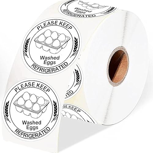 Etiquetas de cartón de huevos frescos de granja para pollo de 2 pulgadas, etiquetas de huevos de pollo de granja, huevos lavados, calcomanías