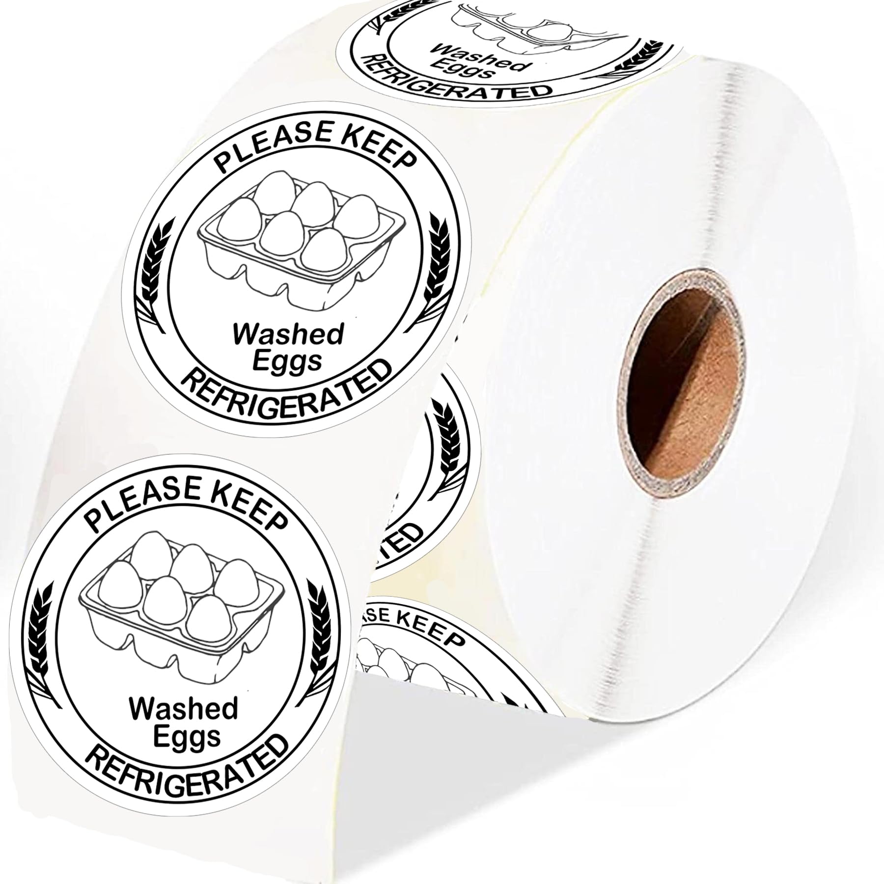 Farm Fresh Eggs Carton Labels for Chicken 2 Inch - Farm Chicken Eggs Labels Washed Eggs Sticker Round Egg Packaging Stickers for Chicken Quail Duck