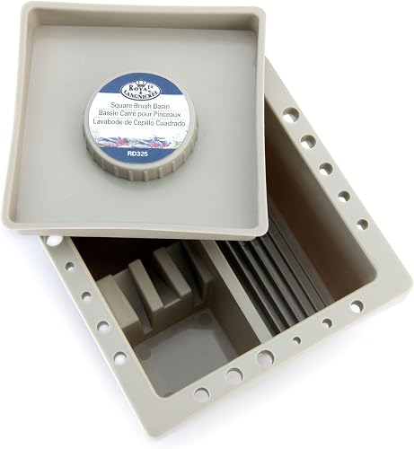 Royal & Langnickel Square Brush Basin, Brown, Large