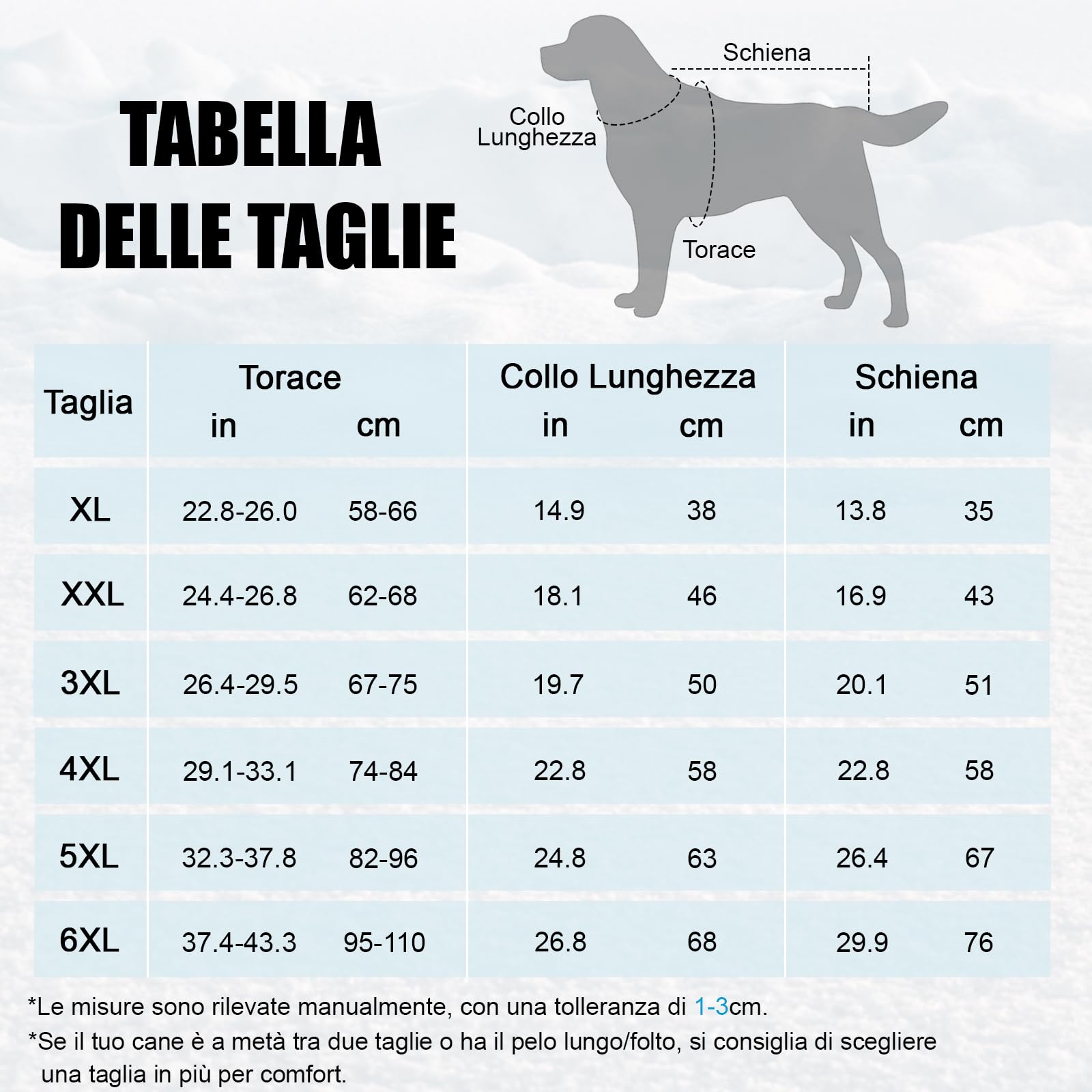 FEimaX Cappotto per Cani Antivento Caldo Giacca Invernale Cane Cappottino Riflettente per Cani di Taglia Media e Grande Abbigliamento Gilet Calda Regolabile Vestiti con Anello a D (6XL, Nero)