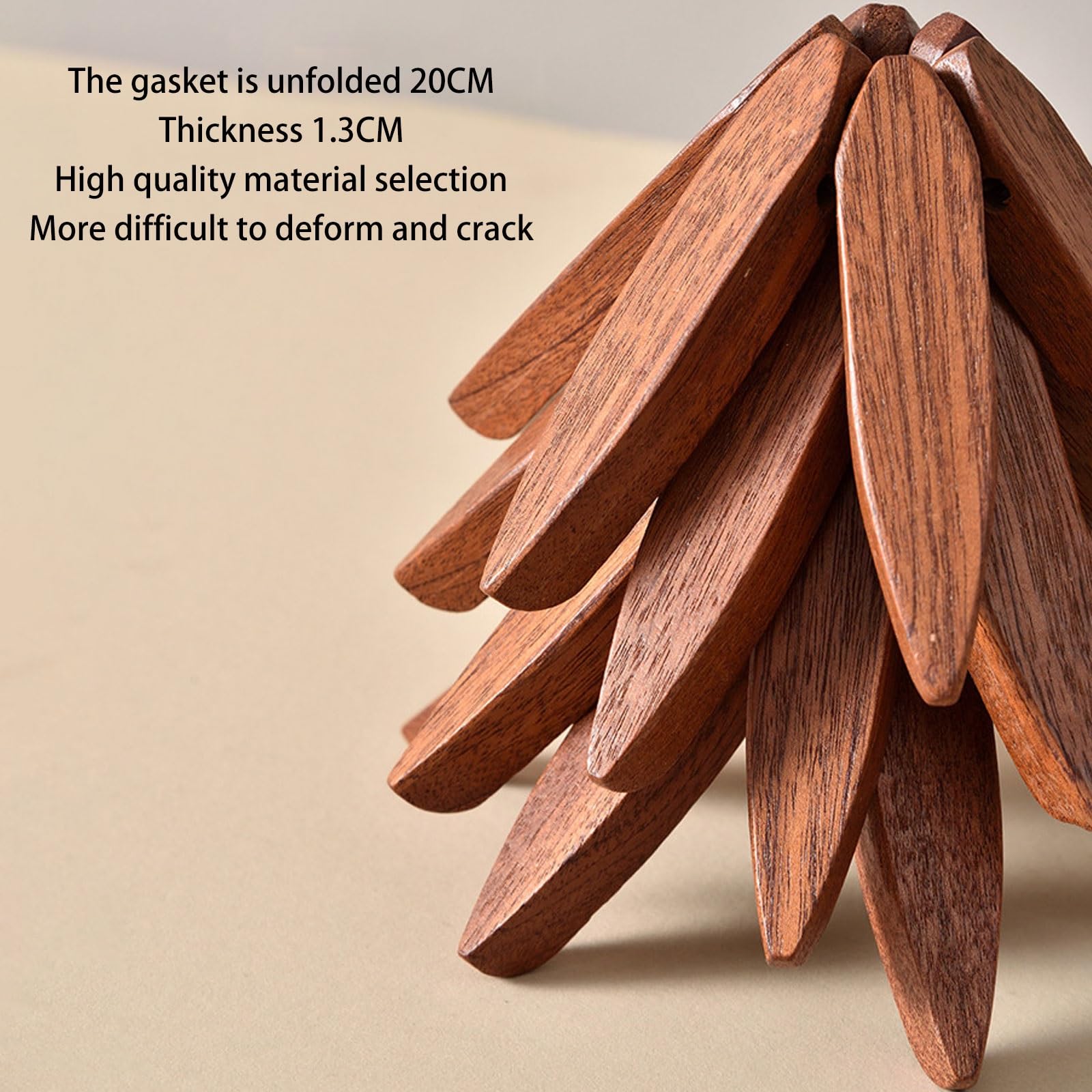 Lot De 6 Dessous De Plat En Bois Naturel - Résistants à La Chaleur Pour Casseroles, Poêles Et Assiettes