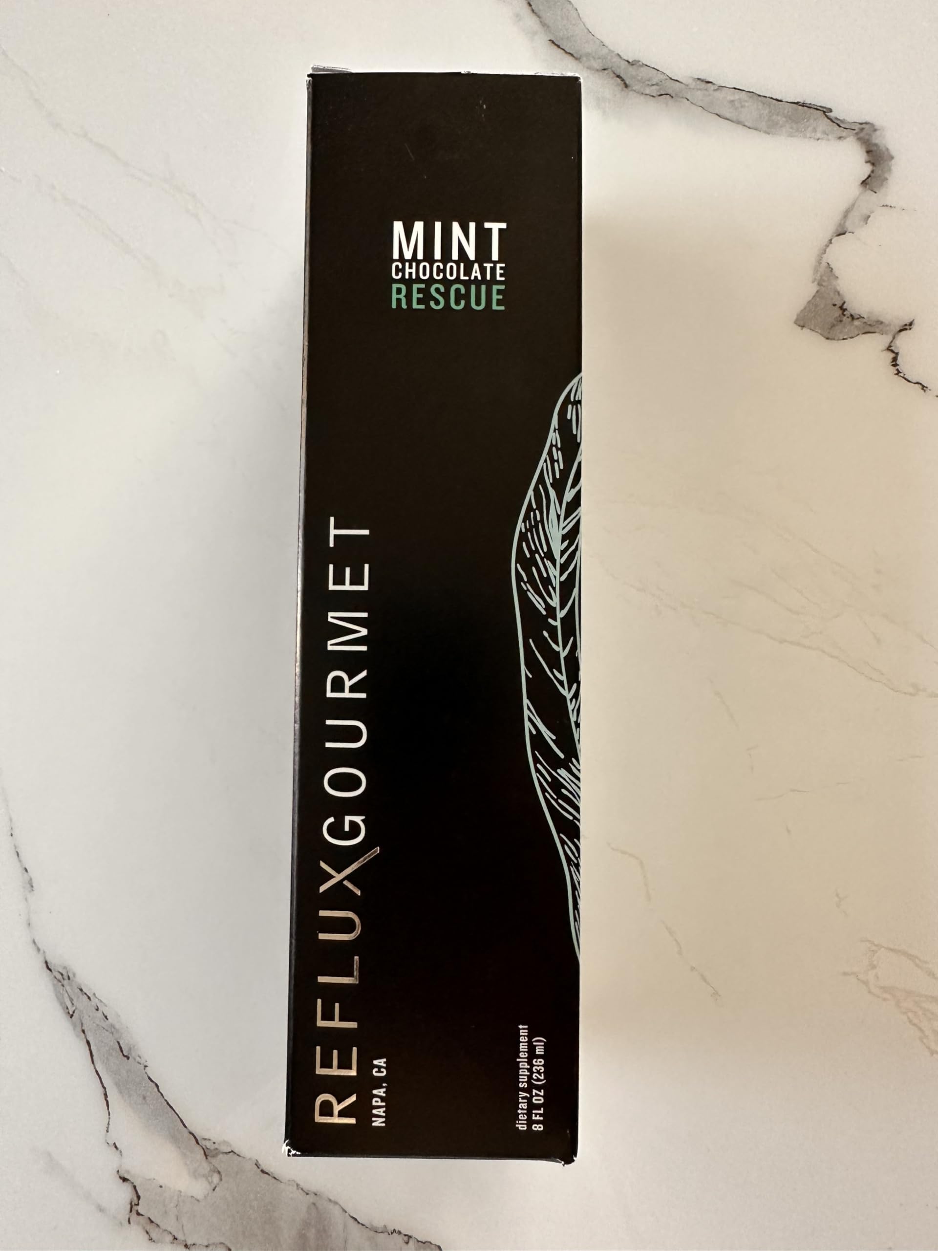 REFLUX GOURMET Mint Chocolate Rescue – Alginate Complex – Digestive Support Formula, Made with Natural Ingredients – 8 Fl. Oz