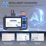 OBD2 Scanner, MUCAR 682 Outil de diagnostic de voiture AI-Assisted, outil de balayage bidirectionnel automobile, scanner de voiture de systèmes complets, scanner pour voiture avec 20+ Réinitialisez CAN FD & FCA SGW, Mise à jour sur la vie