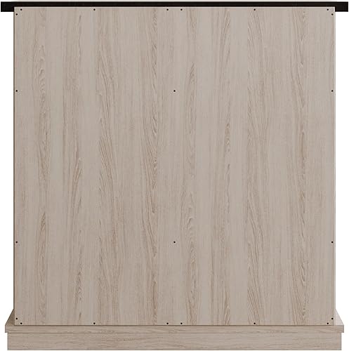 Miniatura 5 de OLD CAPTAIN Gabinete de barra de café de 32 pulgadas con puerta corrediza de granero, gabinete de madera con estantes ajustables, almacenamiento