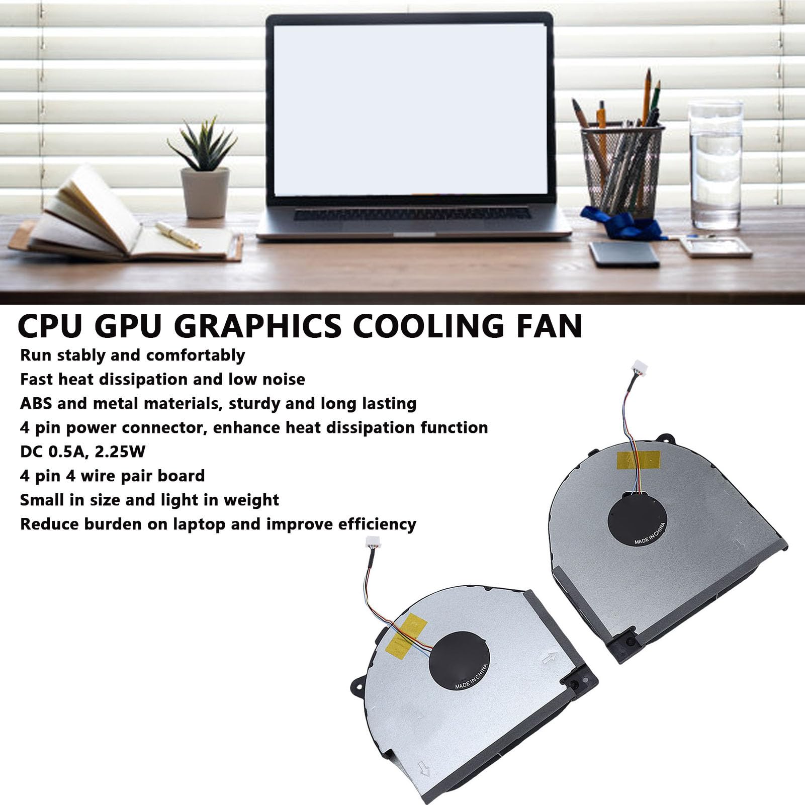 Fabater Ventilateur de Refroidissement Graphique CPU GPU, Ventilateur de Refroidissement Graphique CPU GPU adapté pour Legion Y7000 (81FW) Y7000P (81LD) Y530 15ICH (81FV 81GT 81M7