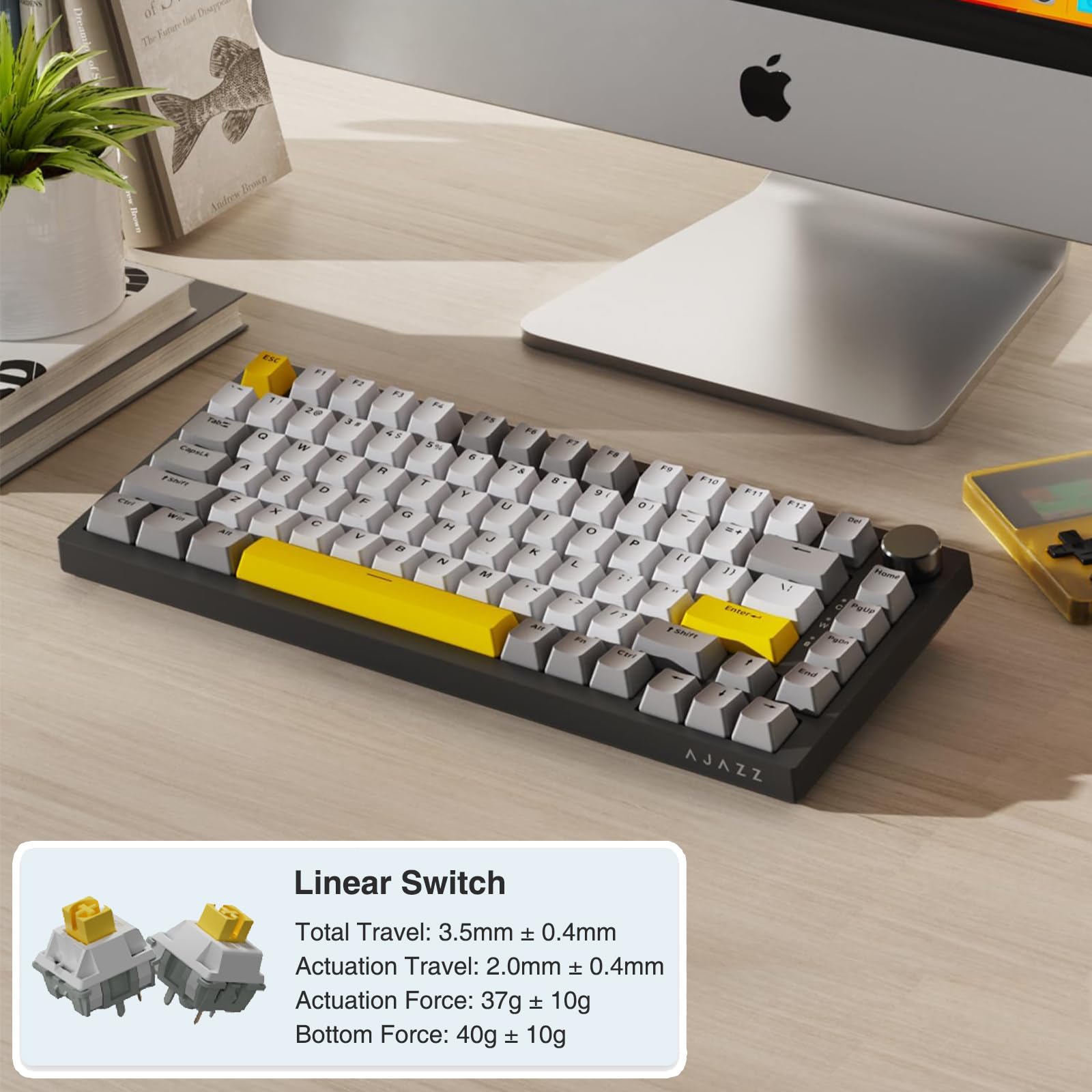 Amazon.com: AJAZZ AK820 75% Wired RGB Gasket Mechanical Keyboard