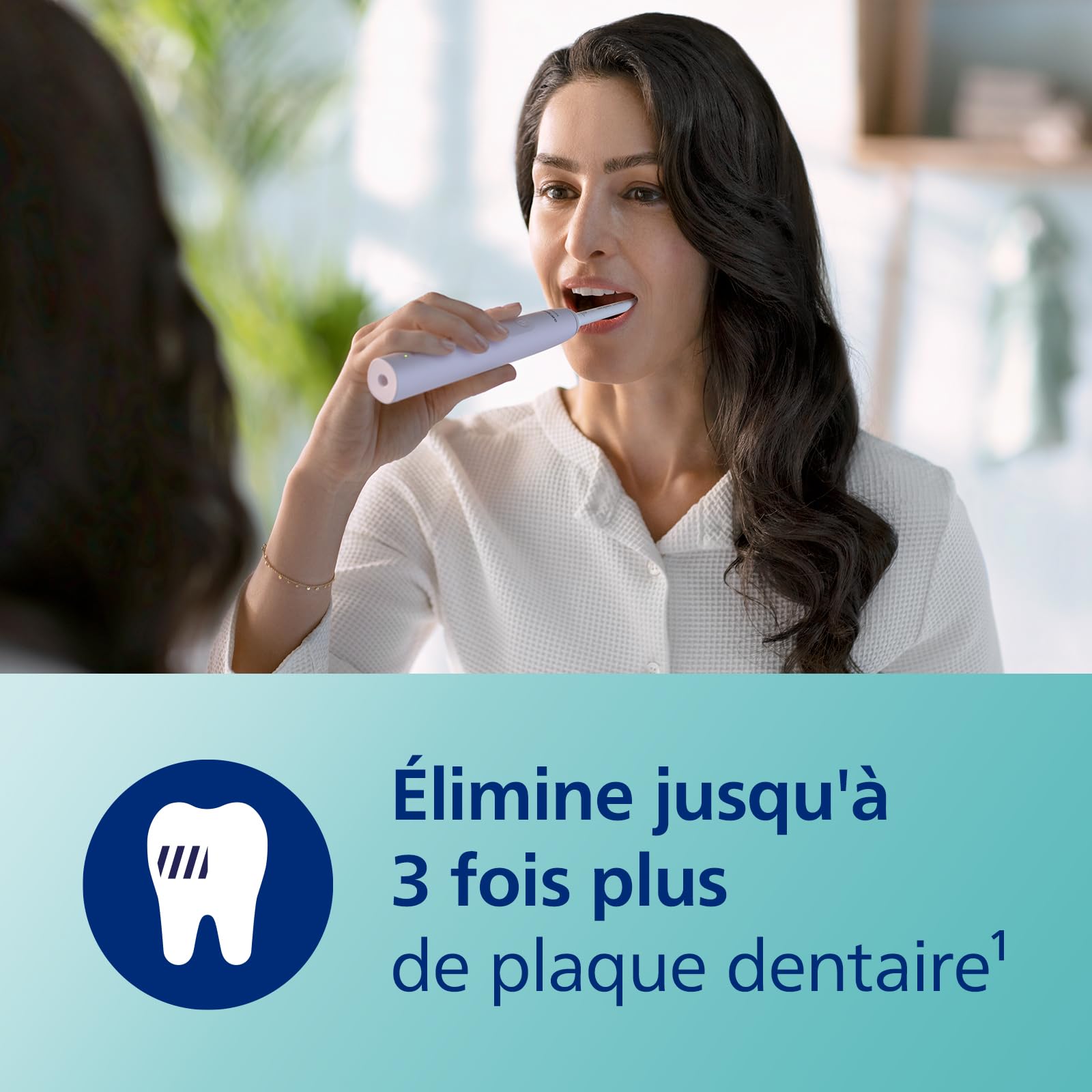 Philips Sonicare 3100, Brosse à dents électrique sonique, capteur de pression et minuterie, étui de voyage, rose pastel, modèle HX3673/11