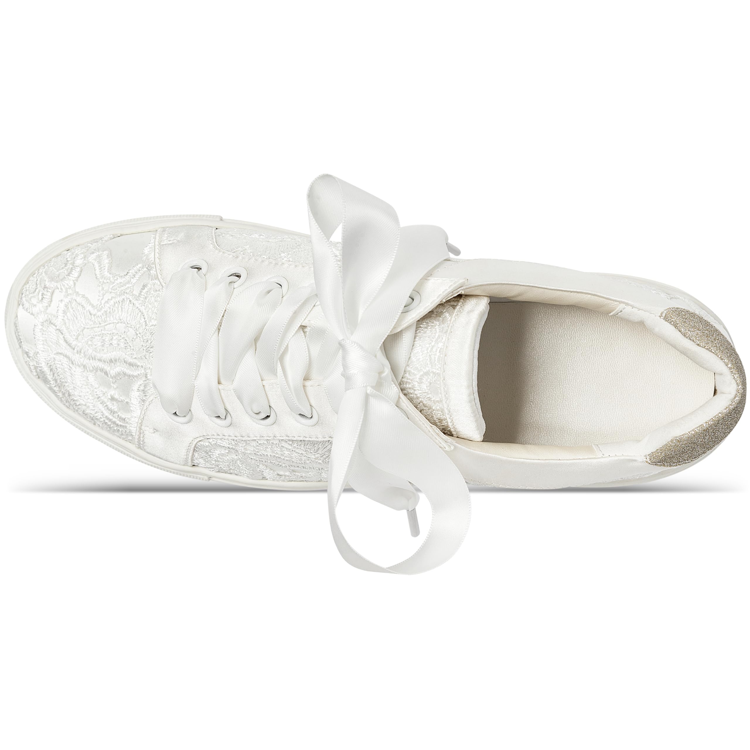 JIAJIA 8833 Zapatos de Boda Zapatillas de Novia Planas Tenis de Novia Zapatillas de Encaje - Personalización Disponible