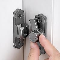 Vista 11 de Pestillos de puerta de granero dorados, cerradura de puerta de aleación de aluminio 90/180 grados, pestillo de puerta de ángulo recto, herrajes