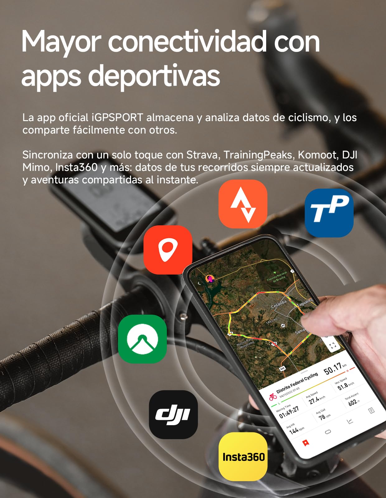 iGPSPORT BSC100MAX GPS Bicicleta, Pantalla 3" Grande, Inicio/Pausa Automático, 40h Autonomía, Datos Personalizables, Impermeable IPX7