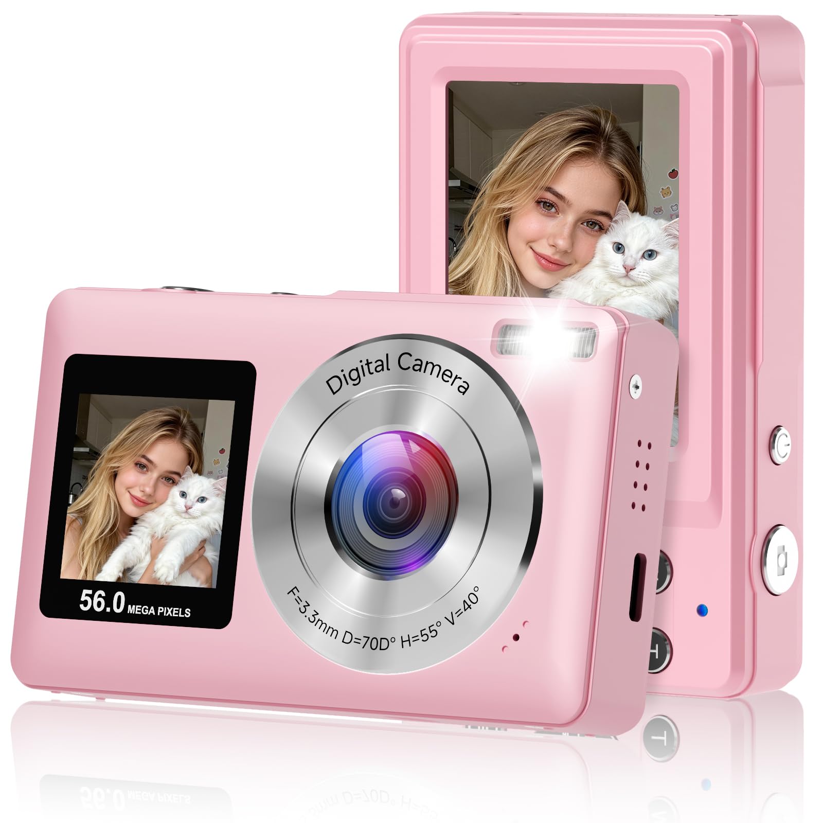 Amazon.com : Digital Camera, 2026 Upgraded 56MP Pink Digital