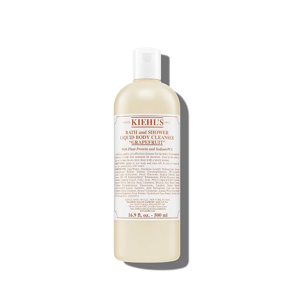 Kiehls Grapefruit Liquid Body Cleanser, Gentle and Refreshing Foaming Body Wash, Aromatic Bath and Shower Experience, Ma