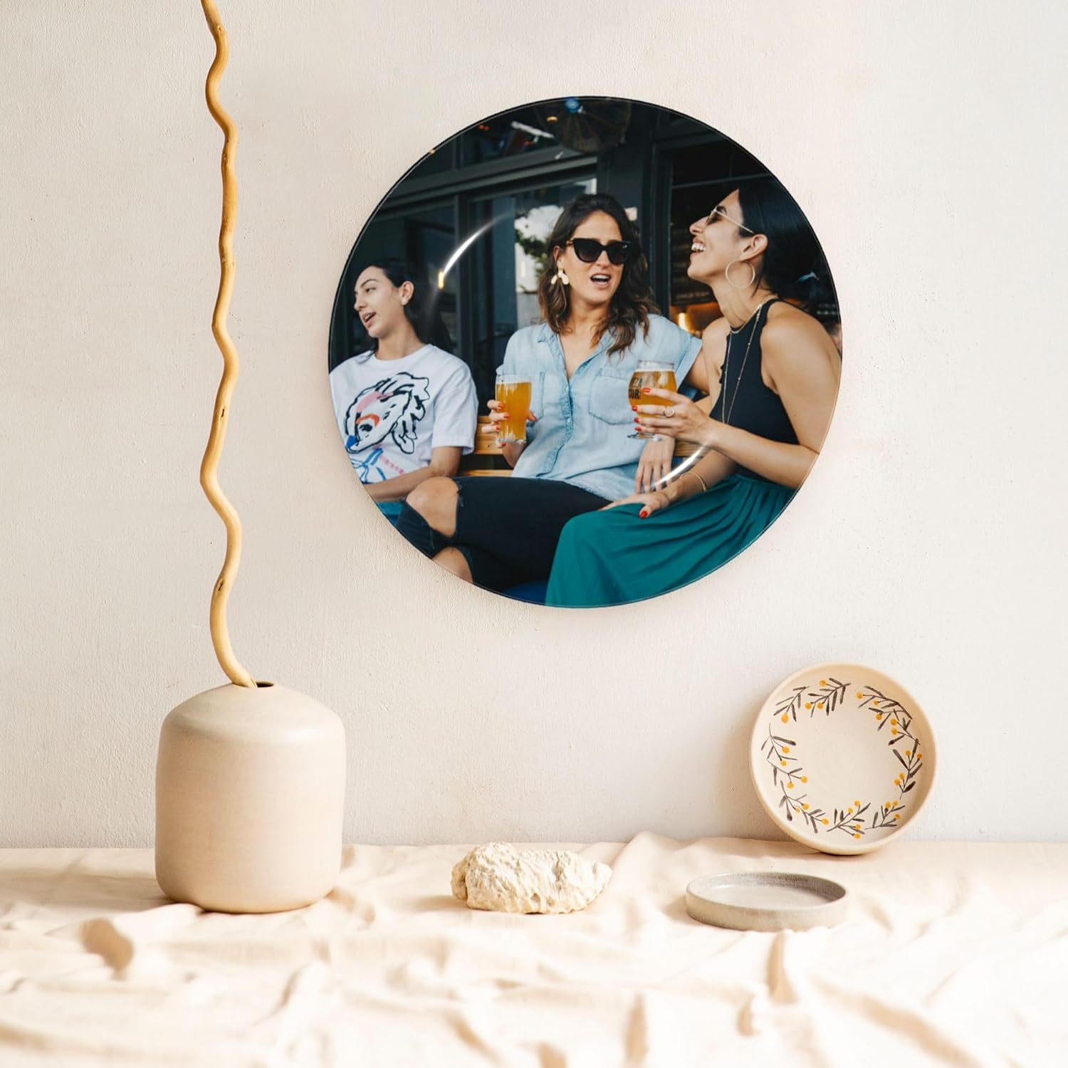 Custom Photo Ceramic Decorative Plates Personalized Porcelain Plate Add Logo Photo Text Ceramic Dinner Plate Home Decor (8 in)