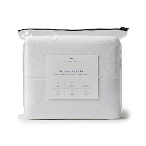 Westbrooke Waterproof Queen Size Mattress Protector | Breathable Terry Bed