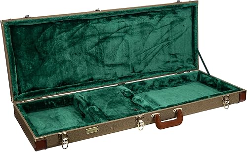 Miniatura 134 de Crossrock Estuche rígido de madera para guitarras eléctricas Les Paul con correas de hombro extraíbles-Tweed (CRW700LTW)