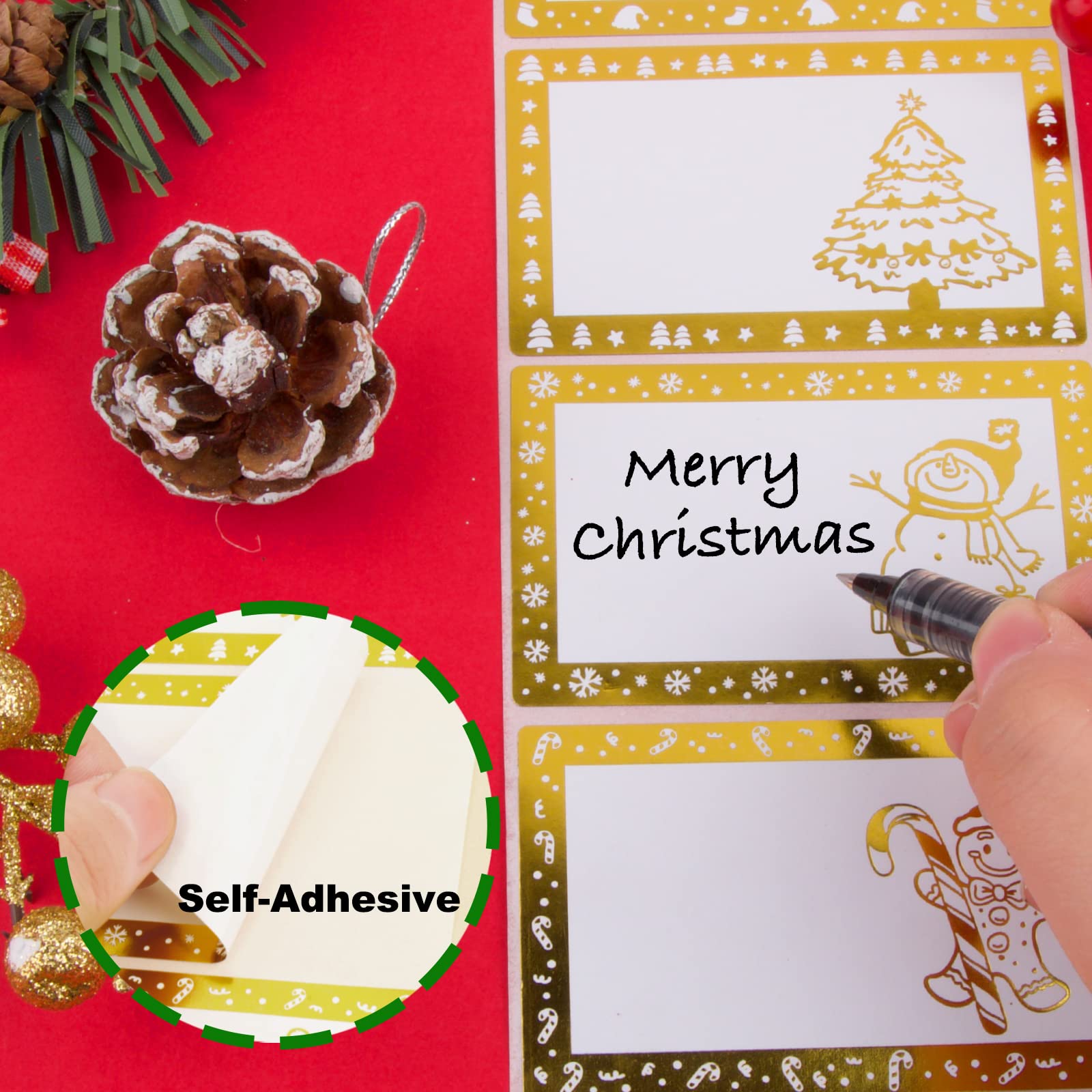 8 Blätter 178 Stück Aufkleber Weihnachten Glitzer Produktbild-Vorschau 3