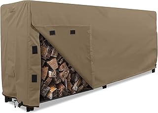 KHOMO GEAR - Heavy Duty Log Rack Cover - 8 Feet - Brown