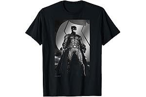 Justice League Snyder Cut Batman Poster T-shirt with Classic DC Superhero Logo
