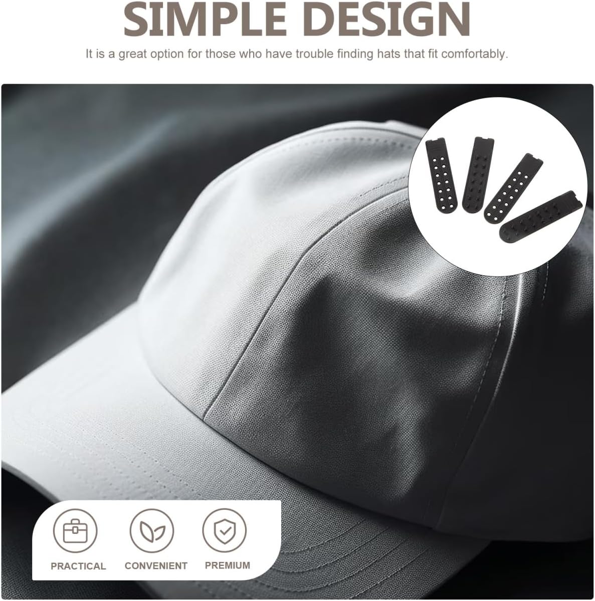 EXCEART Adjustable Hat Extenders 10 Pairs Portable Cap Extender Straps for Baseball Caps Snapback Hat Accessories Replacement Adjustable Straps for Comfortable Fit image 3