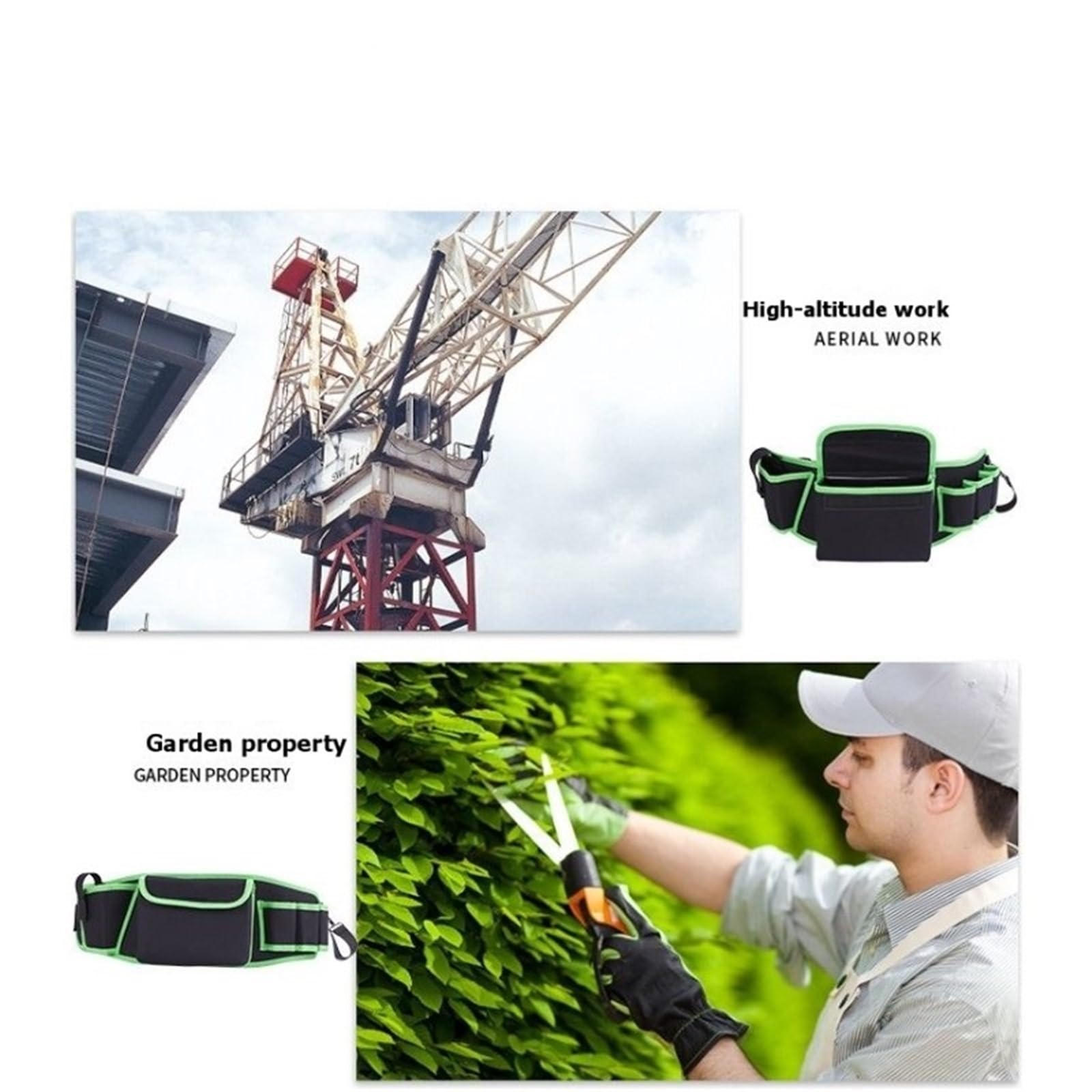 Holster Perceuse Sac de ceinture à outils avec 6 poches, Construction Durable, matériau Oxford imperméable, idéal for les projets et bricolage
